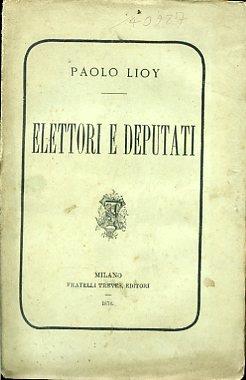 Elettori e deputati - Paolo Lioy - copertina