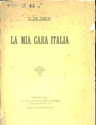 La mia cara Italia - Fernanda De Amicis - copertina