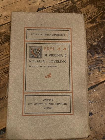 Versi di Virginia e Rosalia Loveling tradotti dal neerlandese - copertina