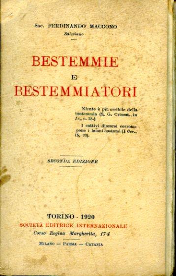 Bestemmie e bestemmiatori - Francesco Maccono - copertina