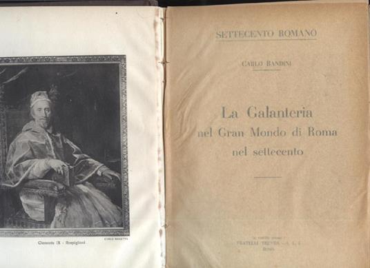 La Galanteria nel Gran Mondo di Roma nel Settecento - Carlo Bandini - copertina