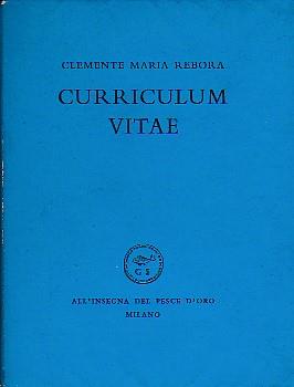 Curriculum vitae - Clemente Rebora - copertina