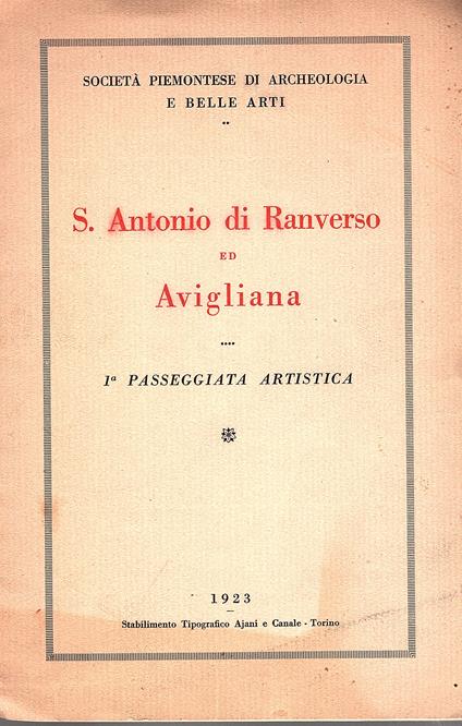 Sant' Antonio di Ranverso ed Avigliana. 1a passeggiata artistica - copertina