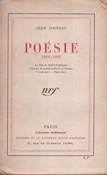 Poésie. 1916 - 1923. Le Cap de Bonne Espérance - Discours du grand Sommeil - Poésies - Vocabulaire - Plain chant - Jean Cocteau - copertina