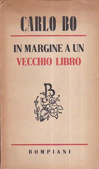 In margine a un vecchio libro - Carlo Bo - copertina
