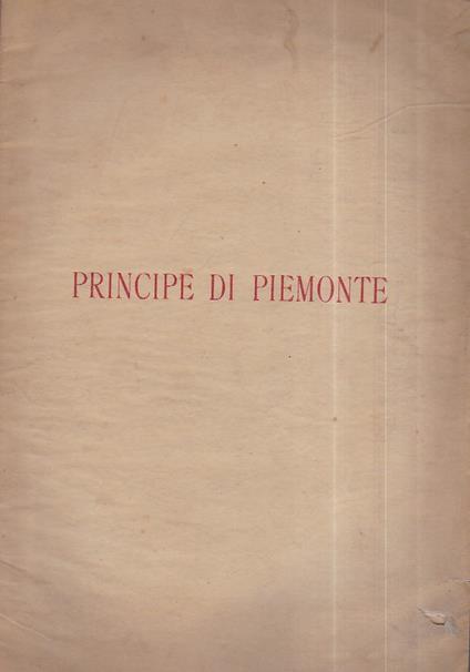 Principe di Piemonte. Ode - Mario Zucchi - copertina