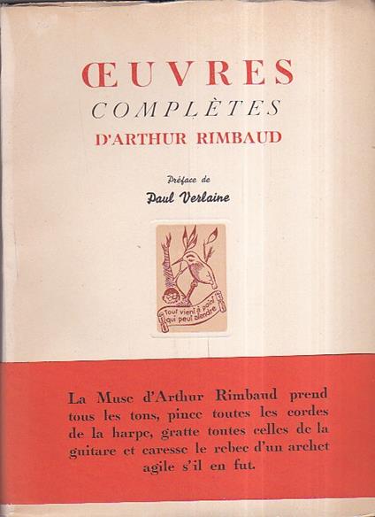 Oeuvres complètes. Préface de Paul Verlaine. Avec une note de Paterne Berrichon et une lettre d' Isabella Rimbaud - Arthur Rimbaud - copertina