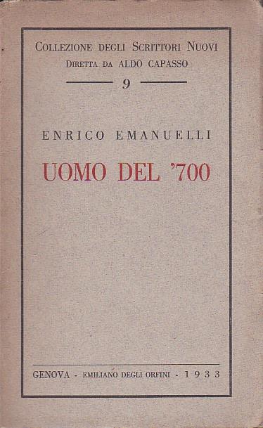Uomo del '700 (Ippolito Pindemonte) - Enrico Emanuelli - copertina
