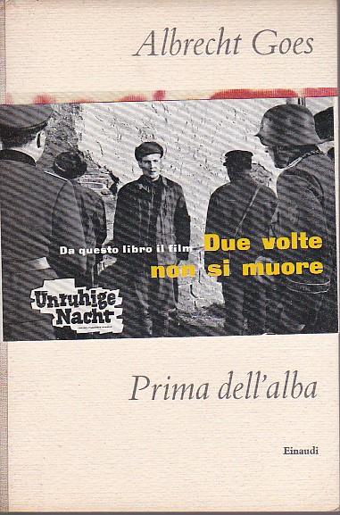 Prima dell' alba - Albrecht Goes - copertina