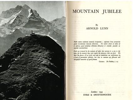 Mountain Jubilee - Arnold Lunn - copertina