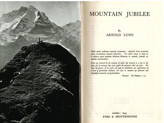 Mountain Jubilee - Arnold Lunn - copertina