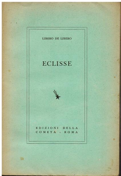 Eclisse - Libero De Libero - copertina