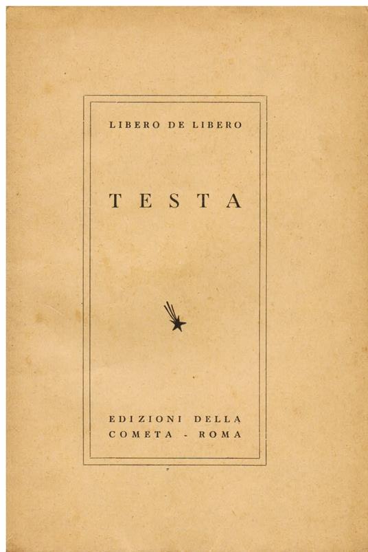 Testa - Libero De Libero - copertina