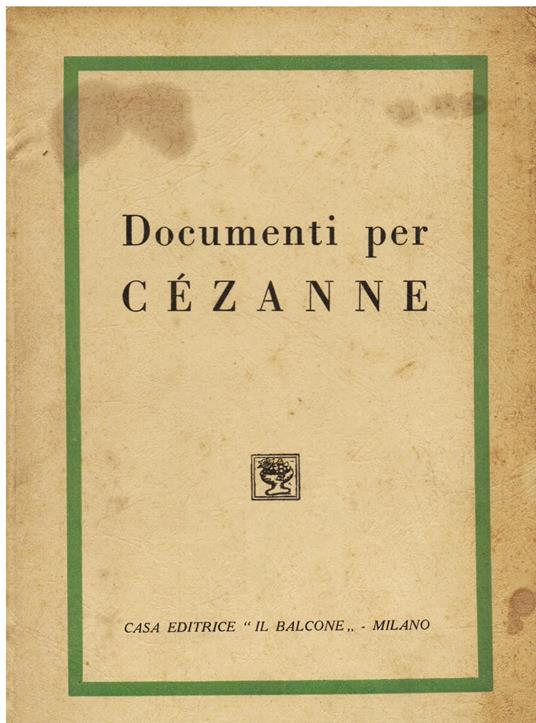 Documenti per Cézanne - copertina