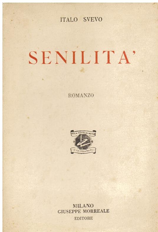 Senilità. Romanzo - Italo Svevo - copertina