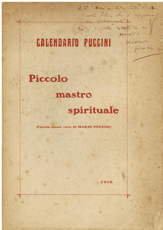 Calendario Puccini. Piccolo mastro spirituale (favole quasi vere) - Mario Puccini - copertina