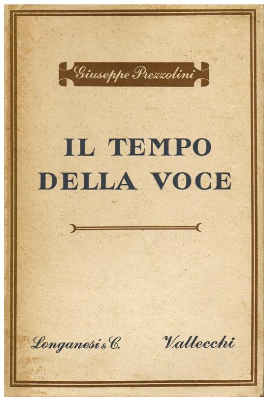 Il tempo della Voce - Giuseppe Prezzolini - copertina
