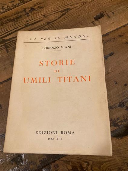 Storie di umili titani - Lorenzo Viani - copertina
