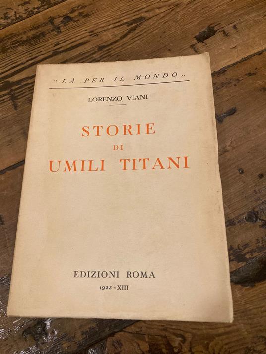 Storie di umili titani - Lorenzo Viani - copertina