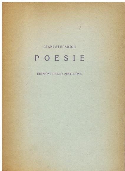 Poesie (1944 - 1947) - Giani Stuparich - copertina
