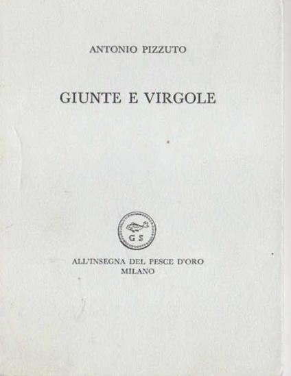 Giunte e virgole - Antonio Pizzuto - copertina