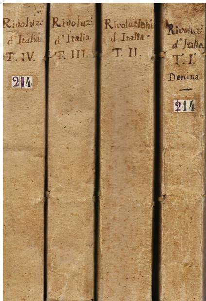 Delle Rivoluzioni d' Italia. Libri ventiquattro. Edizione seconda veneta - Carlo Denina - copertina
