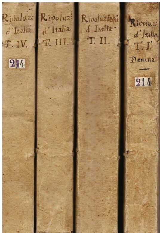 Delle Rivoluzioni d' Italia. Libri ventiquattro. Edizione seconda veneta - Carlo Denina - copertina