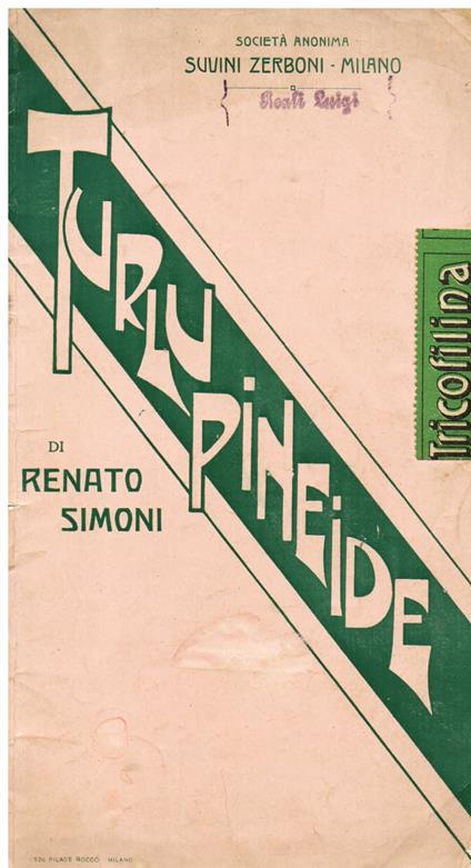 Turlupineide. Rivista comico satirica dei tempi che corrono. Prosa e versi - Renato Simoni - copertina
