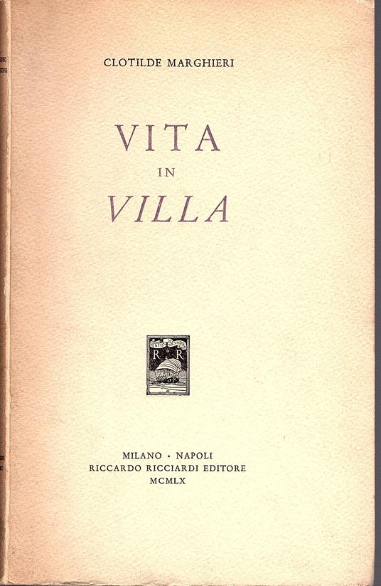Vita in villa - Clotilde Marghieri - copertina