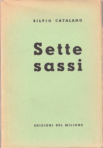 Sette sassi - Silvio Catalano - copertina