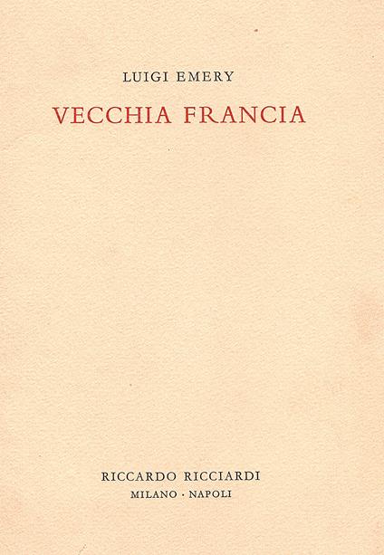 Vecchia Francia - copertina