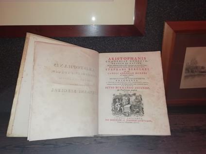 Aristophanis comoediae undecim, Graece et Latine, ad fidem optimorum codicum mss. emendatae cum nova octo comoediarum interpretatione latina, & notis ad singulas ineditis Stephani Bergleri nec non Caroli Andreae Dukeri ad quatuor priores. Accedunt de - Aristofane - copertina