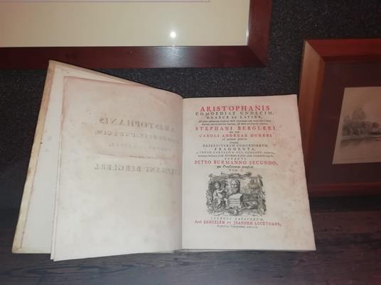 Aristophanis comoediae undecim, Graece et Latine, ad fidem optimorum codicum mss. emendatae cum nova octo comoediarum interpretatione latina, & notis ad singulas ineditis Stephani Bergleri nec non Caroli Andreae Dukeri ad quatuor priores. Accedunt de - Aristofane - copertina