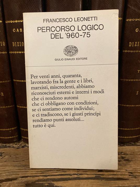 Percorso logico del '960-75. Poema - Francesco Leonetti - copertina