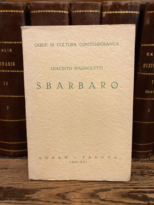 Sbarbaro - Giacinto Spagnoletti - copertina