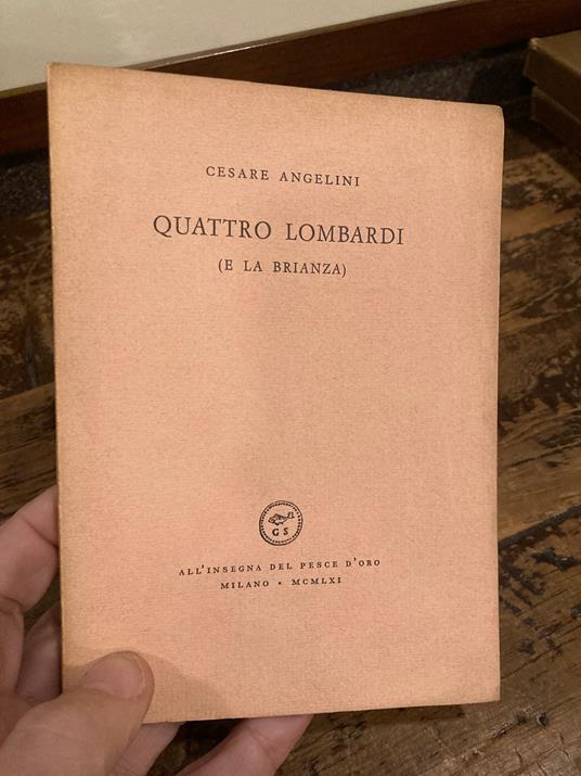 Quattro lombardi (e la Brianza) - Cesare Angelini - copertina