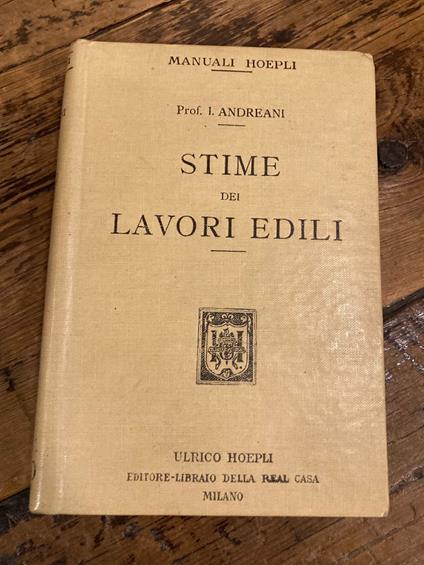 Stime dei lavori edili - Isidoro Andreani - copertina