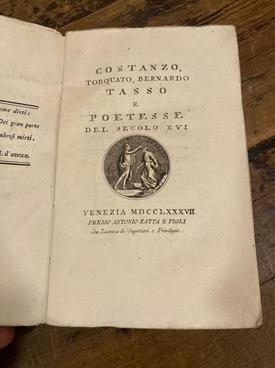 Costanzo, Torquato & Bernardo Tasso, poetesse del secolo XVI - copertina