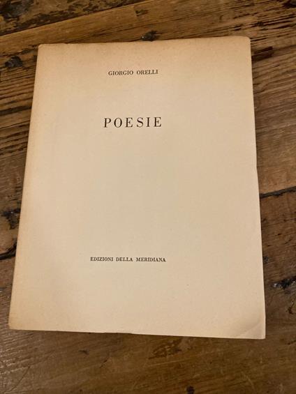 Poesie - Giorgio Orelli - copertina