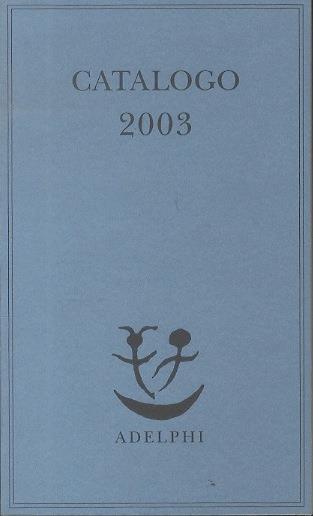 Catalogo 2003 - copertina