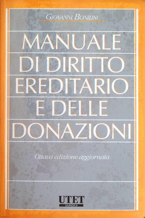 Manuale di diritto ereditario e delle donazioni. 8. ed. aggiornata - copertina