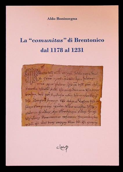 La comunitas di Brentonico dal 1178 al 1231 - copertina