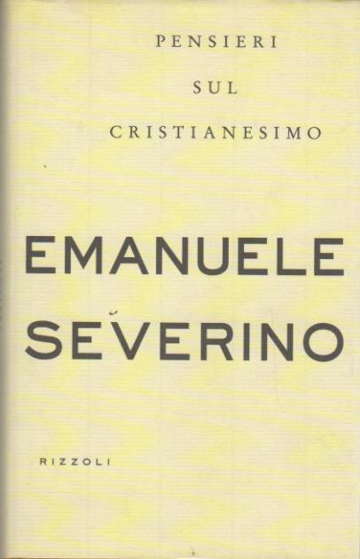 Pensieri sul cristianesimo - Emanuele Severino - copertina