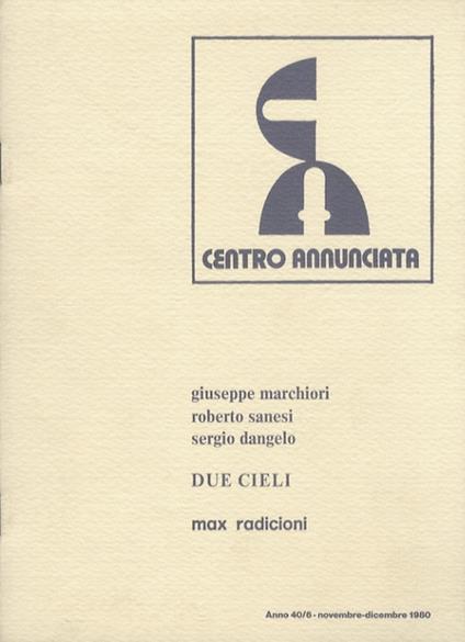 Due cieli: quarantuno paesaggi di Max Radicioni - Giuseppe Marchiori - copertina