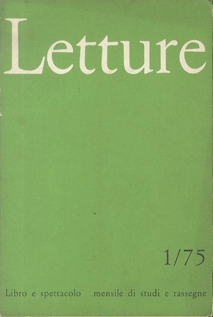 Letture. Libro e spettacolo: mensile di studi e rassegne - copertina