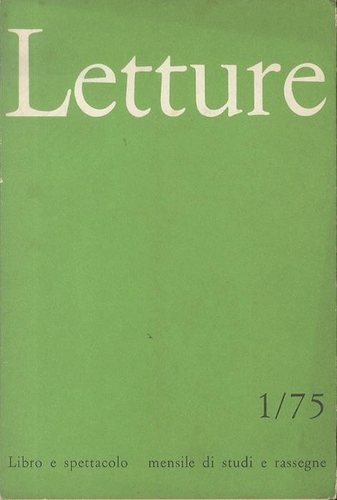 Letture. Libro e spettacolo: mensile di studi e rassegne - copertina