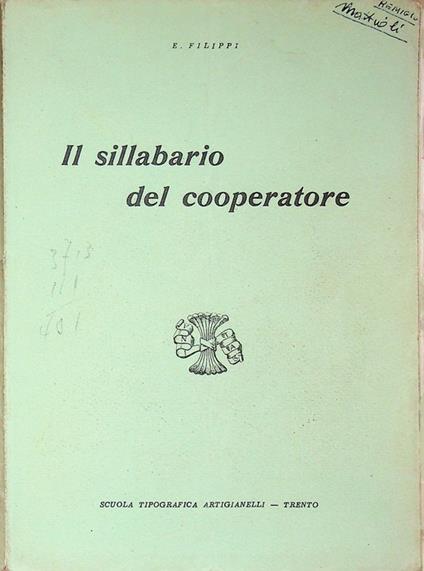 Il sillabario del cooperatore - Erminio Filippi - copertina