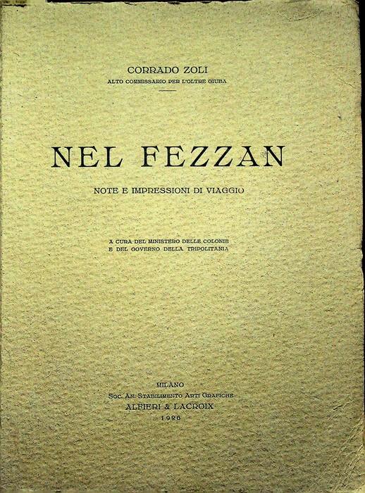Nel Fezzan: note e impressioni di viaggio - Corrado Zoli - copertina