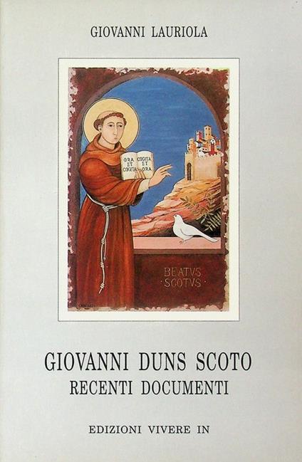 Giovanni Duns Scoto: recenti documenti. Segue: appendice - copertina