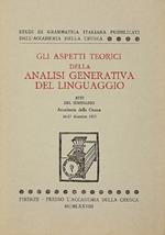 Gli aspetti teorici della analisi generativa del linguaggio